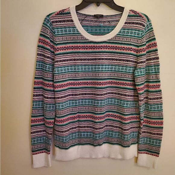 Talbots Lambs Wool Multicolor sweater M - Picture 7 of 9
